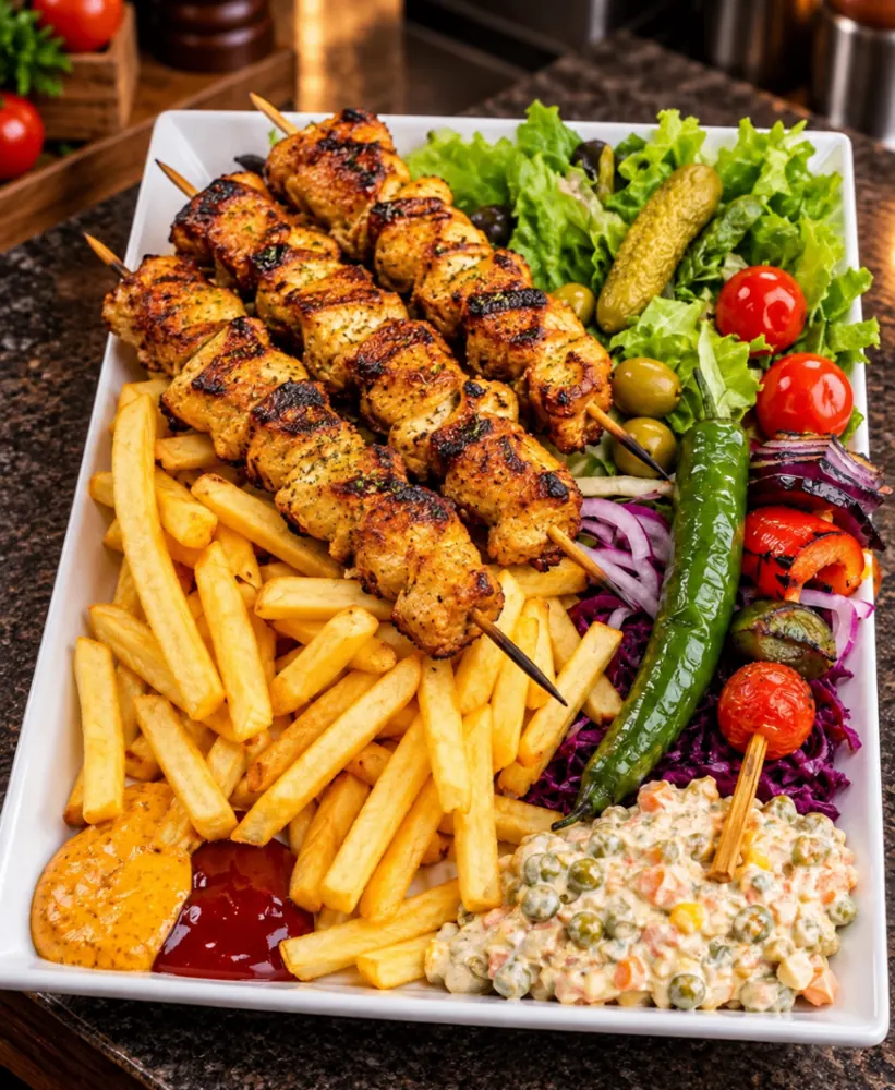 Brochettes poulet mariné